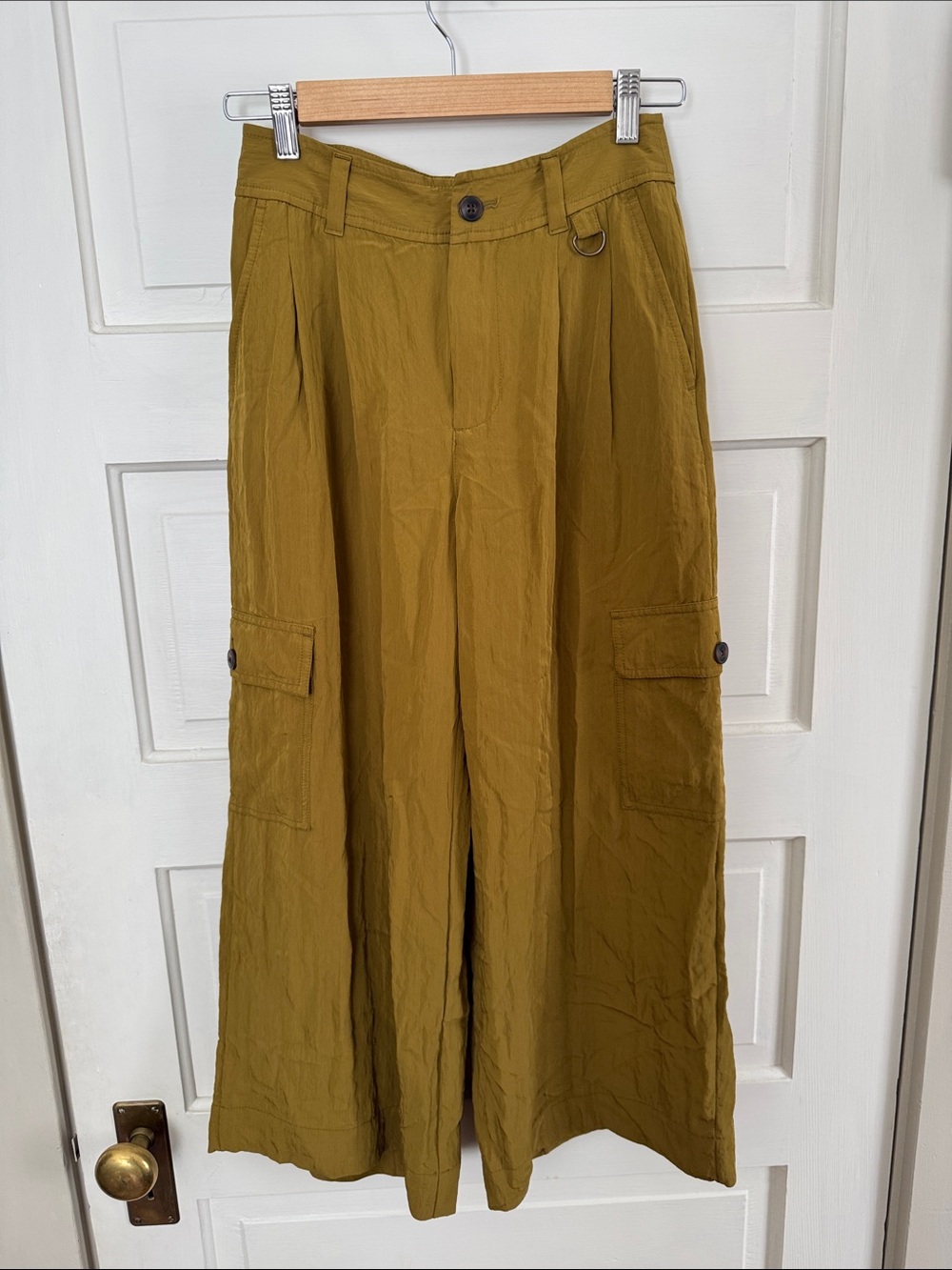 Madewell Olive Wide-Leg Cargo Pants